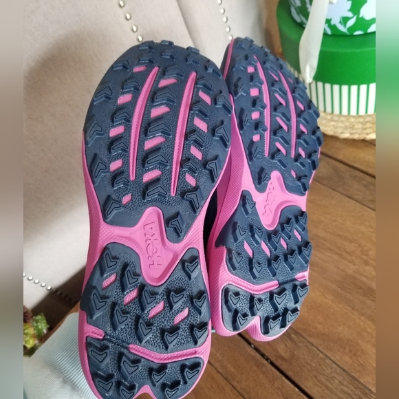 Hoka Torrent 4 Trail Running Shoes Drizzle /Fuschia - Picture 9 of 11